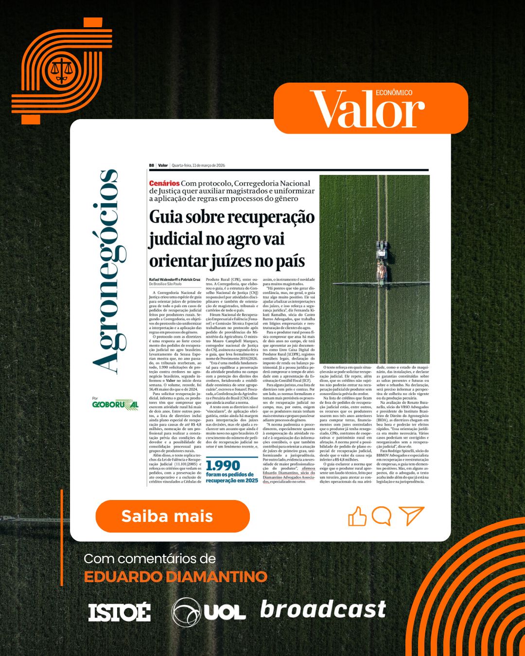 Advogados veem padronização do judiciário e apontam dúvidas em normal do CNJ sobre RJ no Agro.